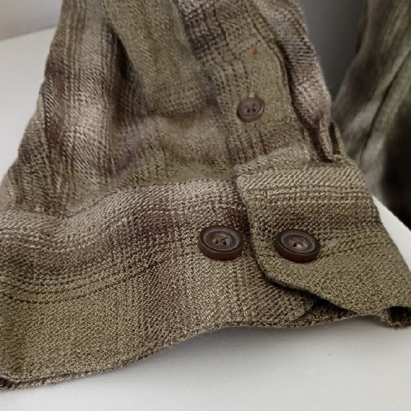 North River Outfitters Men’s 2XL Green & Brown Plaid Flannel Shirt Cotton Rayon - Picture 5 of 9